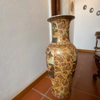 Coppia vaso e piatto cinesi