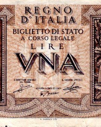 Lire VNA una lira REGNO D'ITALIA 1939