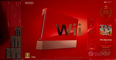 Wii nintendo rossa, accessori e giochi