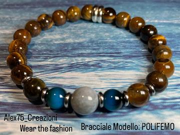 Bracciale occhio di tigre modello POLIFEMO