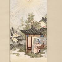 Wang Suda, Annunciazione, stampa su seta, 1930-50
