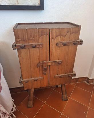 Mobiletto bar vintage in legno massello, '50/'70