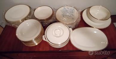 Servizio piatti Richard Ginori bordo in oro