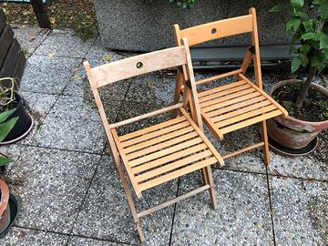 Set 4 sedie pieghevoli IKEA TERJE in faggio