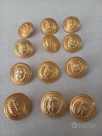 Lotto 12 bottoni Polizia Municipale Locale Italia 