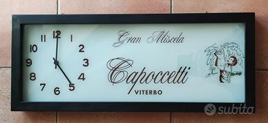 Orologio pubblicitario da parete, vintage anni '70