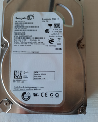 Hard disk Sata 250 Gb