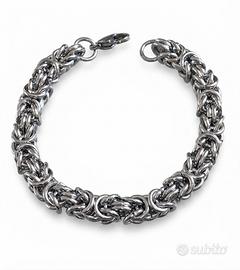 Bracciale in Acciaio a maglia bizantina