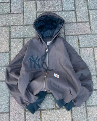 Reworked Jacket Brown Carhartt x New York Yankees