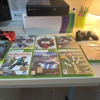xbox 360 con:2 joystic,8 giochi e kinect