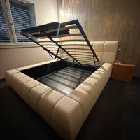 Letto Matrimoniale Bordi Trapuntati Beige