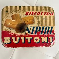 Scatola Biscotti Nipiol Buitoni in latta