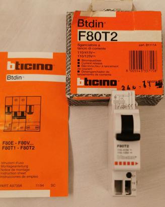 BTICINO F80T2 - Sganciatore a lancio di corrente