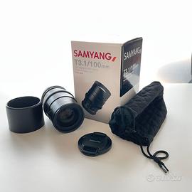 Obiettivo Cine Samyang 100 Macro  per Canon