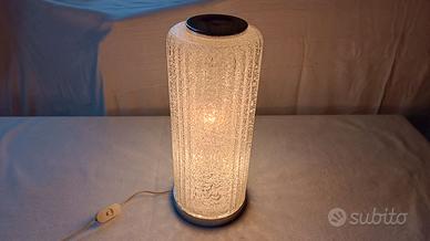 Lampada vetro e acciaio anni '70/'80