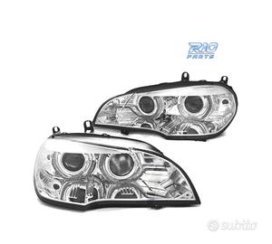 FARI DIURNI BMW X5 E70 07-10 DRL LED CROMATI AFS X