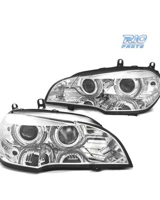 FARI DIURNI BMW X5 E70 07-10 DRL LED CROMATI AFS X