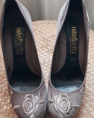 Scarpe Decolté n. 38 camoscio Toupe