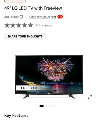 TV LG 49” LED 