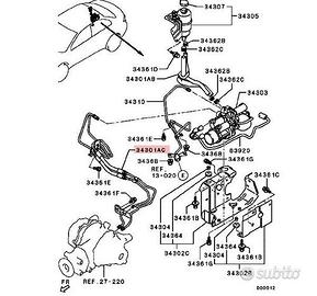 Tubi differenziale post. Lancer Evolution 3520A049