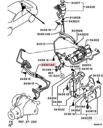Tubi differenziale post. Lancer Evolution 3520A049