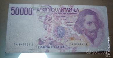 Falso d'epoca, 50000 lire Bernini 1° tipo
