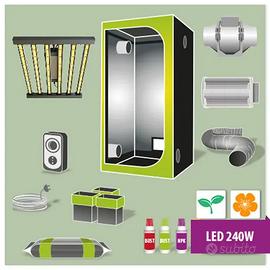 KIT Grow Box LED completa con deumidificatore, mic