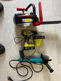 frullino , avvitatore, motosega 