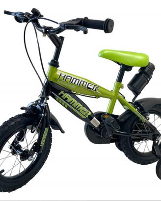 Bici Bambini 14 pollici con rotelle - Nuova