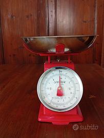 bilancia da cucina vintage Rossa funzionante