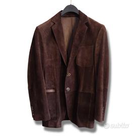 Blazer Berluti uomo pelle vitello marrone tg 46