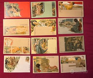 12 cartoline Iris con illustrazioni di Hohenstein