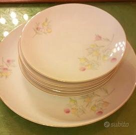 Servizio antico da dessert in porcellana bavarese