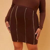 Gonna Aderente Vita Alta Impunture