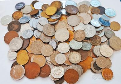 🪙Lotto 1kg monete mondiali miste 🔎