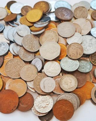 🪙Lotto 1kg monete mondiali miste 🔎