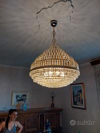 Lampadario vintage in cristallo