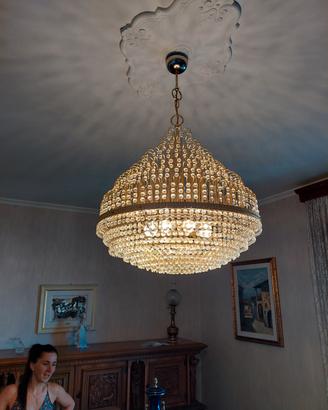 Lampadario vintage in cristallo