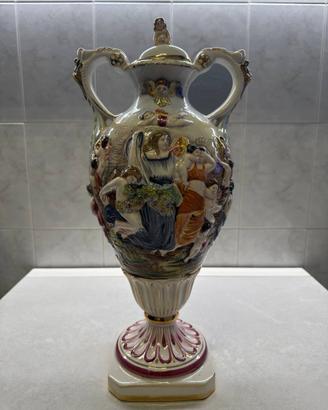 Vaso in ceramica Capodimonte 1800