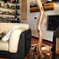 Piantana Lampada Led con legno di mare......