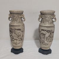 Coppia Vasi Artistici in Altorilievo