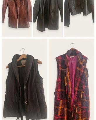 Lotto 5 giacche e gilet vintage      taglia S/M