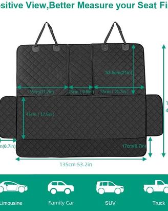 Coprisedile per auto impermeabile, con cintura di