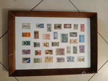 QUADRO CON FRANCOBOLLI