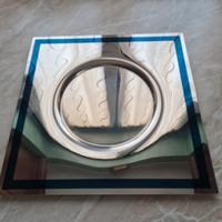 Vassoio acciaio inox 32x32 cm.