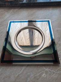 Vassoio acciaio inox 32x32 cm.