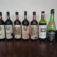 Set 8 bottiglie vino vintage