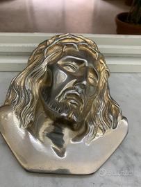 DECORAZIONE CRISTO IN OTTONE VINTAGE