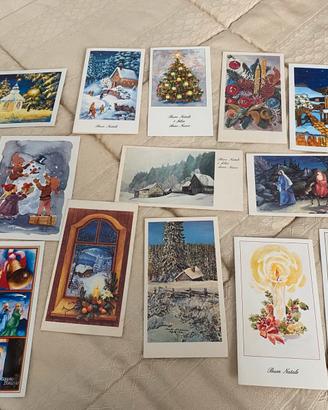 Biglietti cartoncini auguri natalizi d’epoca