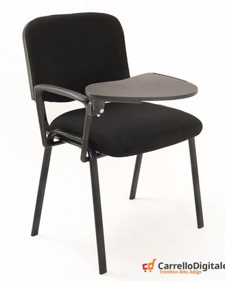 Sedia Imbottita in Tessuto NERO con RIBALTINA